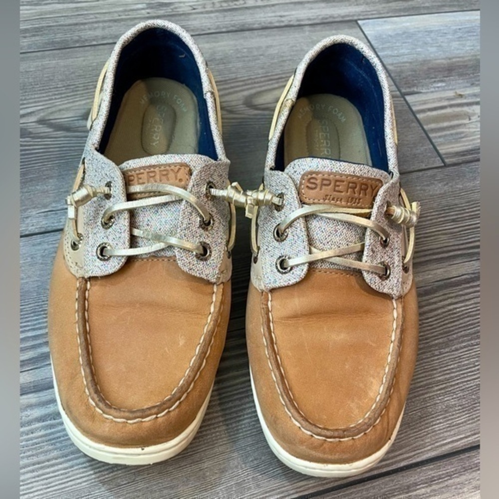 Sperry Boat Shoe Sparkly Shoes Women's Size 8.5 EUC Sparkly Women’s Shoes - Picture 2 of 8